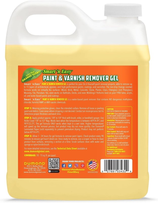 Citrus Scented Water-Based Paint Remover Gel - 32oz for Easy DIY Projects gallery