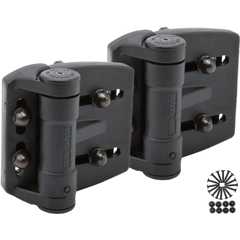 Self-Closing Gate Hinges, 3-Way Adjustable, 55lb Capacity