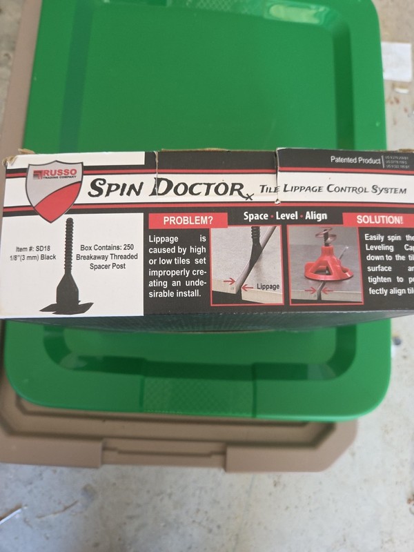 Spin Doctor Tile Leveling Lippage Control System Spacers, 1/8", 250pcs gallery