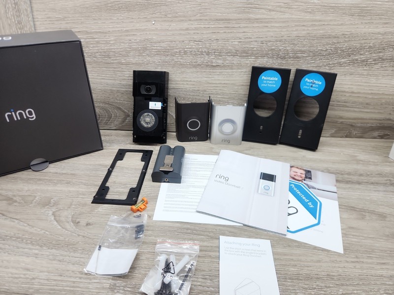 Ring Doorbell 2 Video Camera Security 1 Battery Or WIRED. As Shown No Instructi