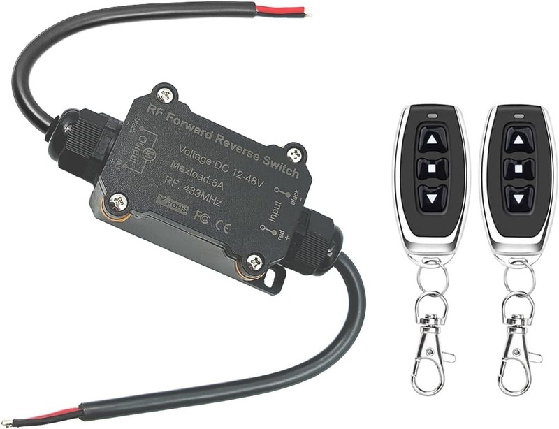 DC12V Forward and Reverse Remote Control Switch，Waterproof Wireless DC Motor Rem