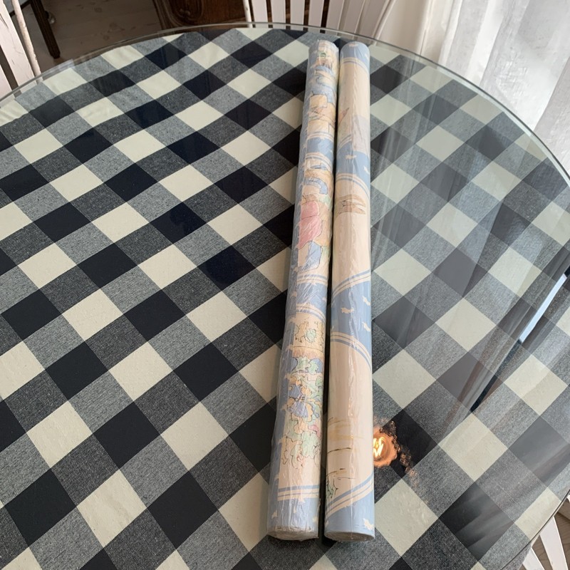 VINTAGE PETER RABBIT WALLPAPER LOT 2 ROLLS 27″ X 10 yd NOS PETER’S STORYBOOK