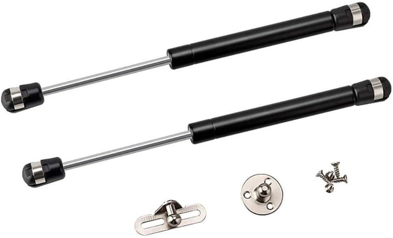 2 Pack Extended 10 Inch Gas Prop Force 50N/11LB Gas Struts – Black Gas Springs/W