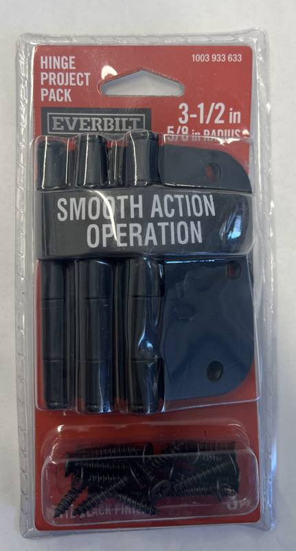 Everbilt Hinge Project Matte Black Finish Pack (LSX) Smooth Action Operation