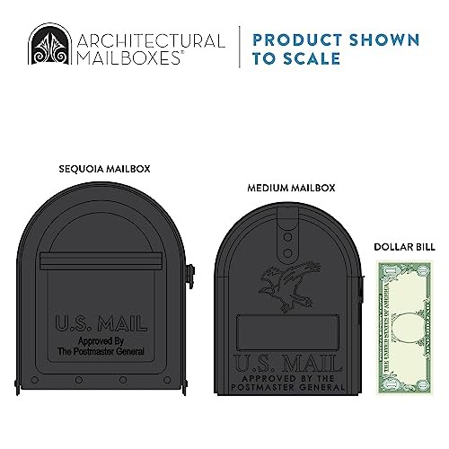 5560B-R-10 Sequoia Post Mount Mailbox, Large Black gallery