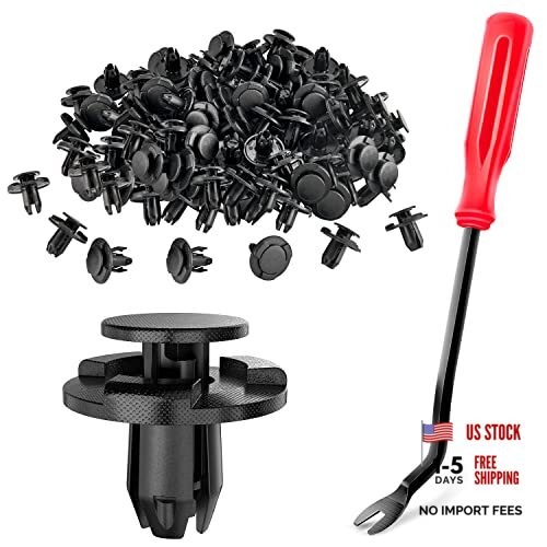 100Pcs Engine Cowl Bumper Fender Clips Replace Nissan 100Pcs Clips +Remover