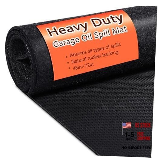 Oil Spill Mat, 48×72 Inch Garage Floor Mat for Under Car, Waterproof, 48″ x 72″