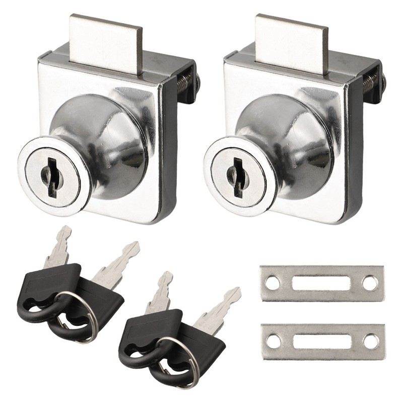 Efficient Locking Solution for Display Cabinets Glass Cabinet Lock with 4 Keys gallery