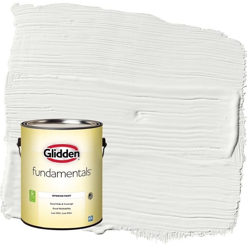 Flat Interior Wall Paint in White, 1 Quart Size for Easy Room Painting Projects
