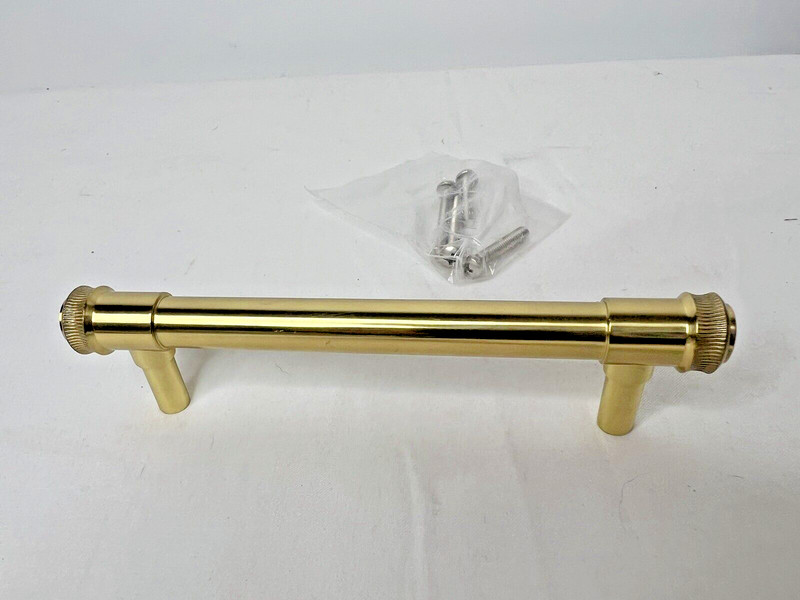 Rejuvenation Hardware Rigdon 4 inch Drawer Pull Aged Brass gallery