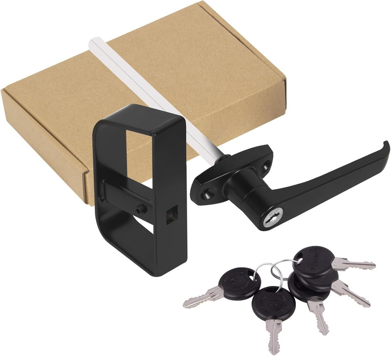 5-Key L-Handle Shed Lock Kit - Durable Anti-Corrosion Metal Hardware with 5-1/2" gallery