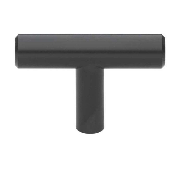 2 in. Matte Black Solid T-Bar CabinetHandle Drawer Knobs (10-Pack)lot#12