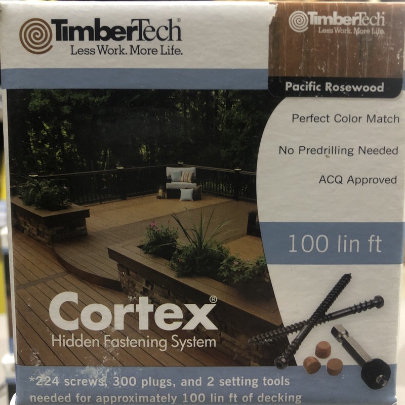 Cortex TimberTech 2-3/4″ Fastening System Pacific Rosewood 100 Linear Feet