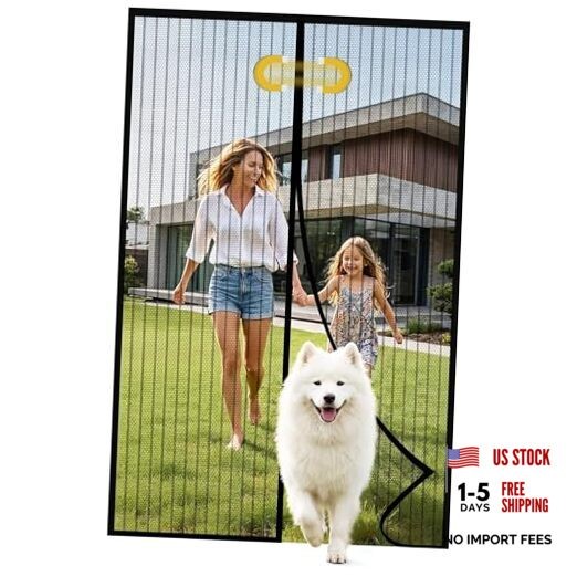 Magnetic Screen Door 40 x 83 Inch, Fits Door Opening Up to Fits Door 38×82 inch