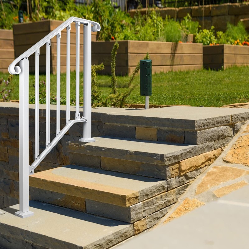 Adjustable Handrails for Outdoor Steps Picket #2 for 2 or 3 Mattle Wrought Iron gallery