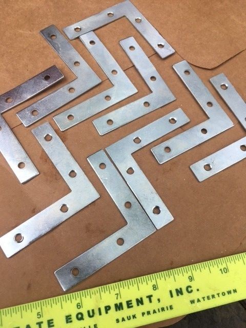 24PCS: 2",3" OR 4" Steel FLAT "L" BRACKET Corner Braces Right Angle *USA Seller!