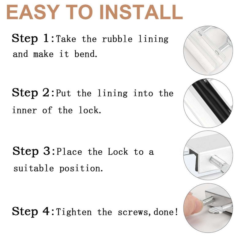6Pcs Sliding Window Locks Easy Installation High Security Home Lock Thumbscrews gallery