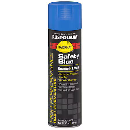 Rust-Oleum V2124838 Rust Preventative Spray Paint, Safety Blue, Gloss, Solvent,