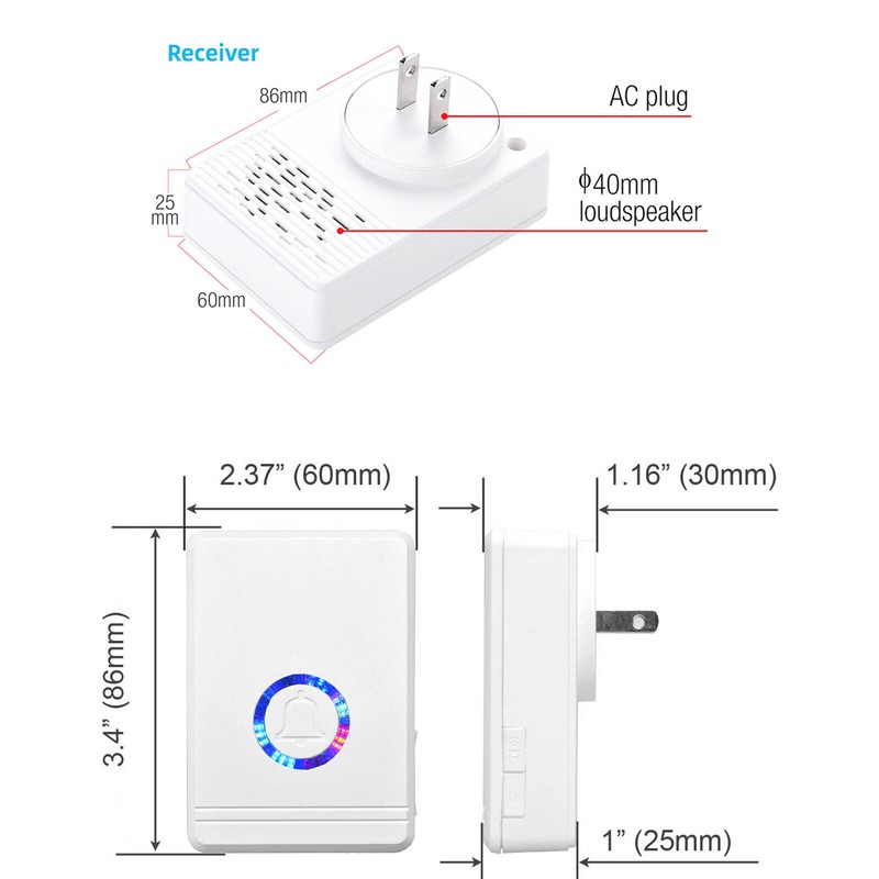 Door Open Sensor Chime 3 Magnetic Sensor Wireless Alarm 48 Chime 1300ft for Home gallery