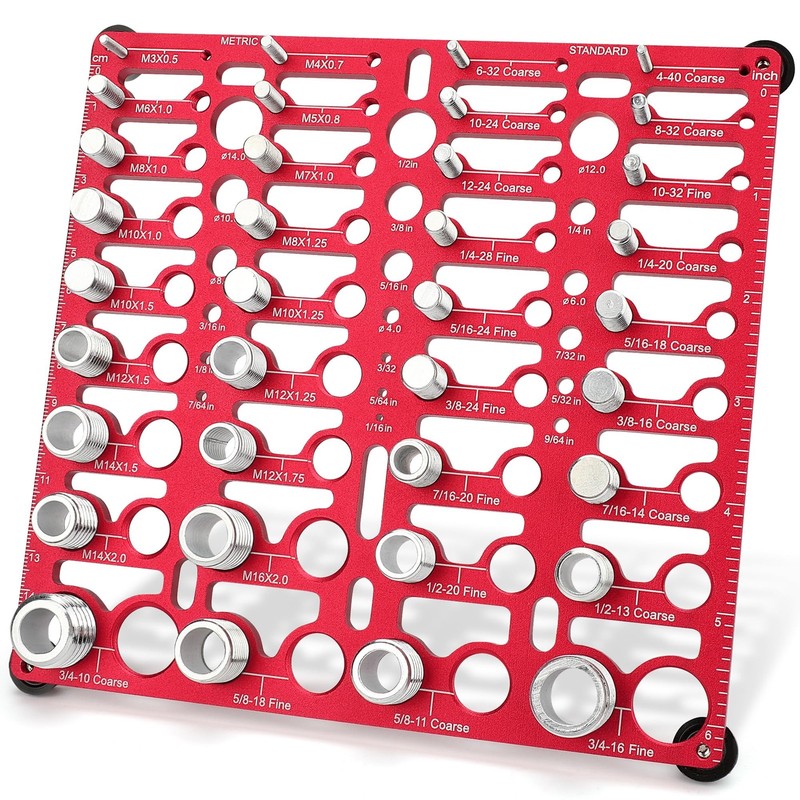 55 Thread Checker, Nut and Bolt Thread Checker Standard and Metric, Bolt Size…