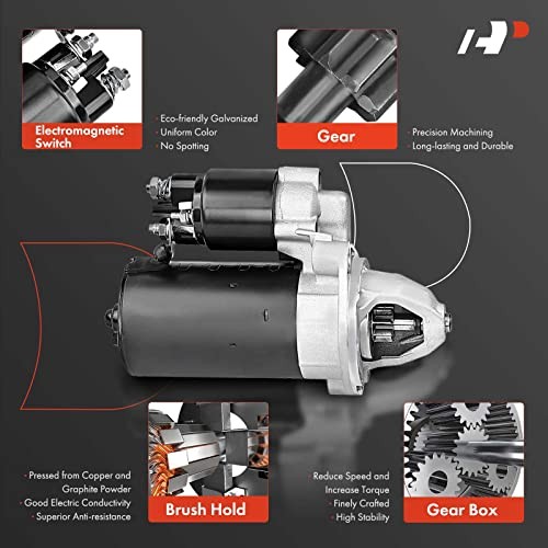 Starter Motor Compatible with Mercedes-Benz 190E 1985-1988 1991-1993 L4 2.3L, gallery