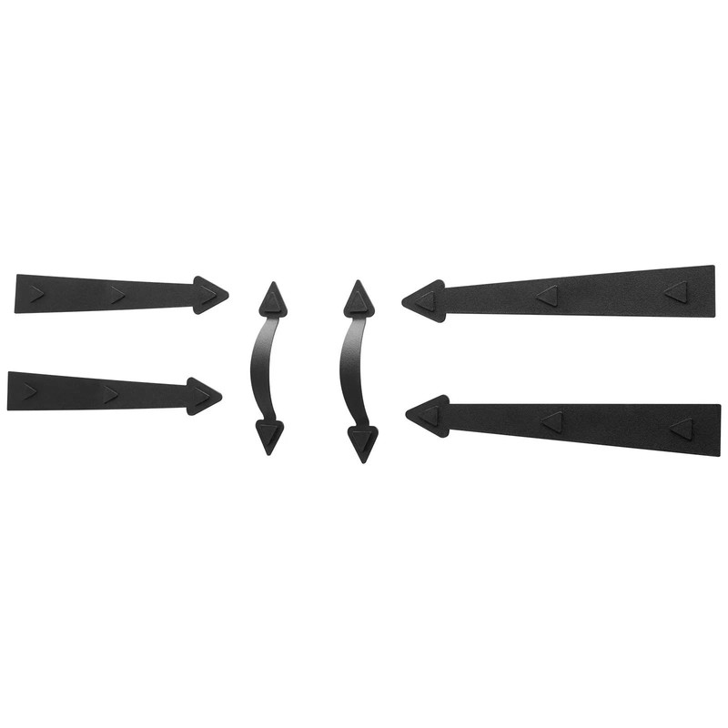 Magnetic Garage Door Hardware Kit, Decorative Garage Door Hinges Handles, Black