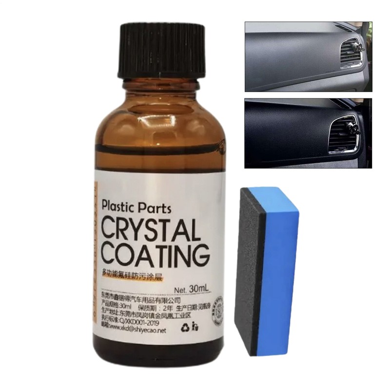 Trim Coating Refurbish Agent Interior Exterior Cleaner Restorer Kit 30ml Car