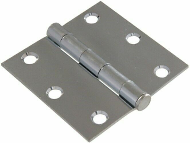 Broad Butt Hinge 4" With Fixed Pin Zinc Plated Hillman 851744 gallery