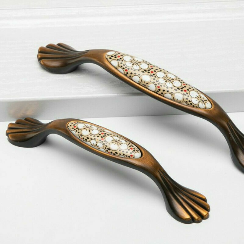 Ceramic Cabinet Pulls Handles Retro Drawer Knobs Furniture Handle Hardware gallery