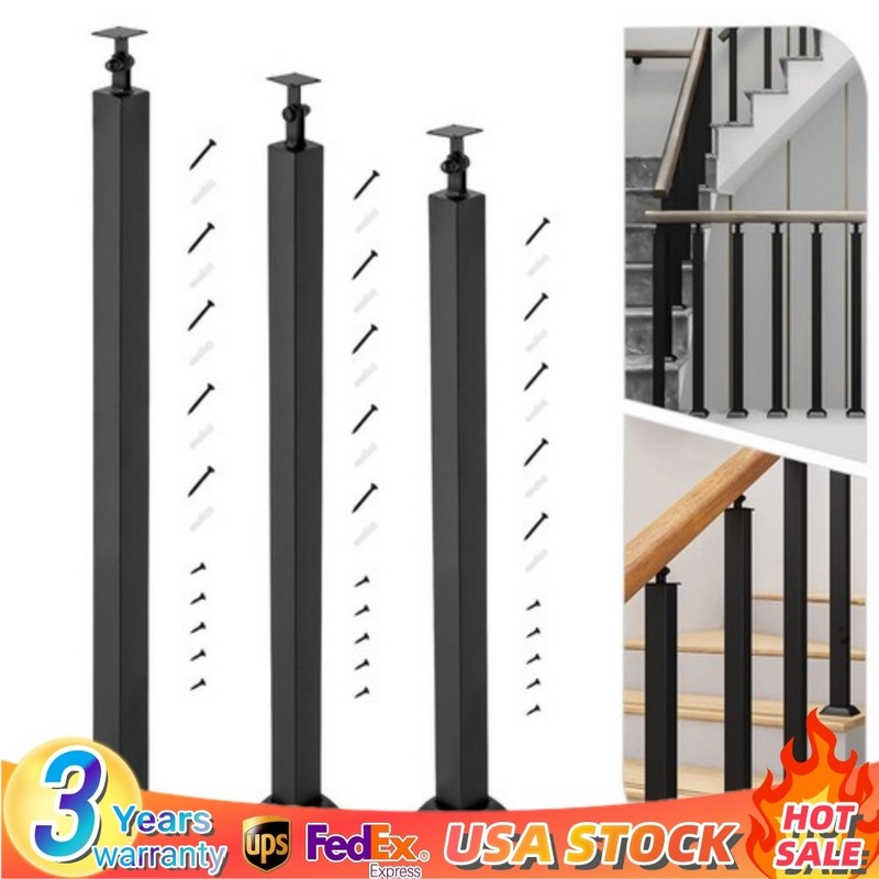 85CM Deck Balusters Metal Spindles Stair Step Railing Column Railings Post