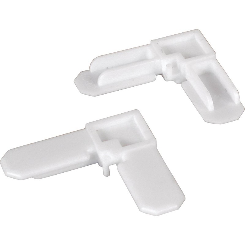 Prime-Line 3/4 In. x 5/16 In. White Plastic Frame Corner (4-Count) PL7729