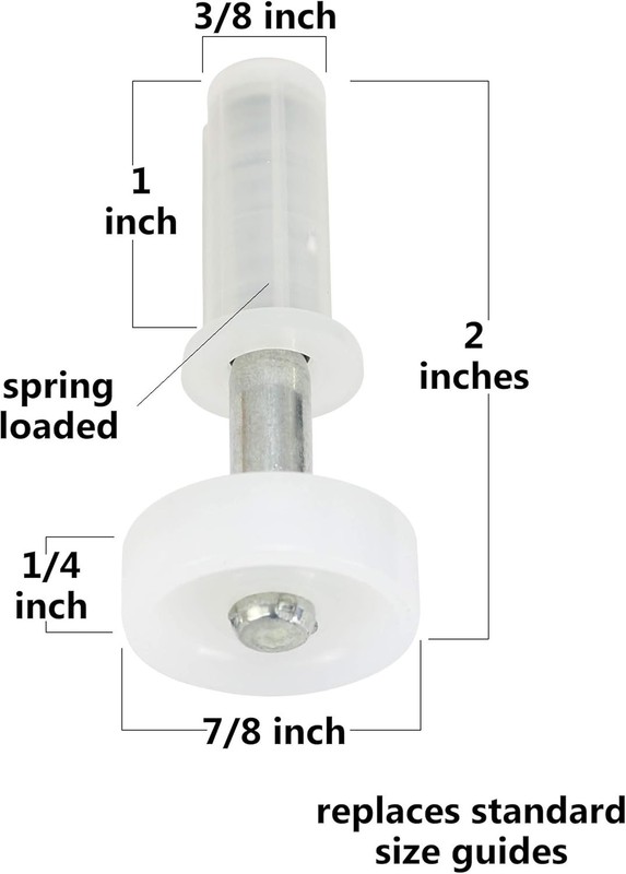 4-Pack Top Roller Guide Wheels for Bi-Fold Doors, Easy Installation gallery