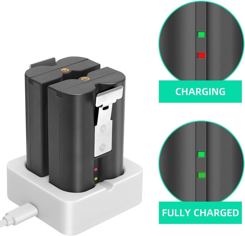 2Pack 6040mAh Replacement Battery + Charger for Ring Doorbell 2/3/4 Stick Up Cam gallery