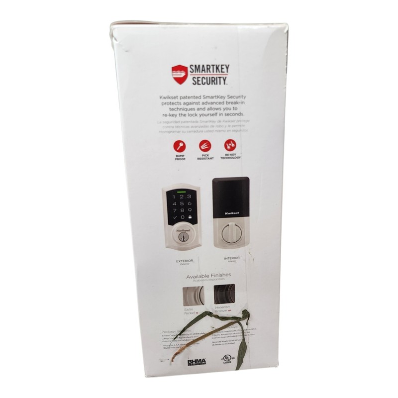 Kwikset SmartCode 270 Touchpad Deadbolt 9270TRL-15S Satin Nickel Open Box gallery