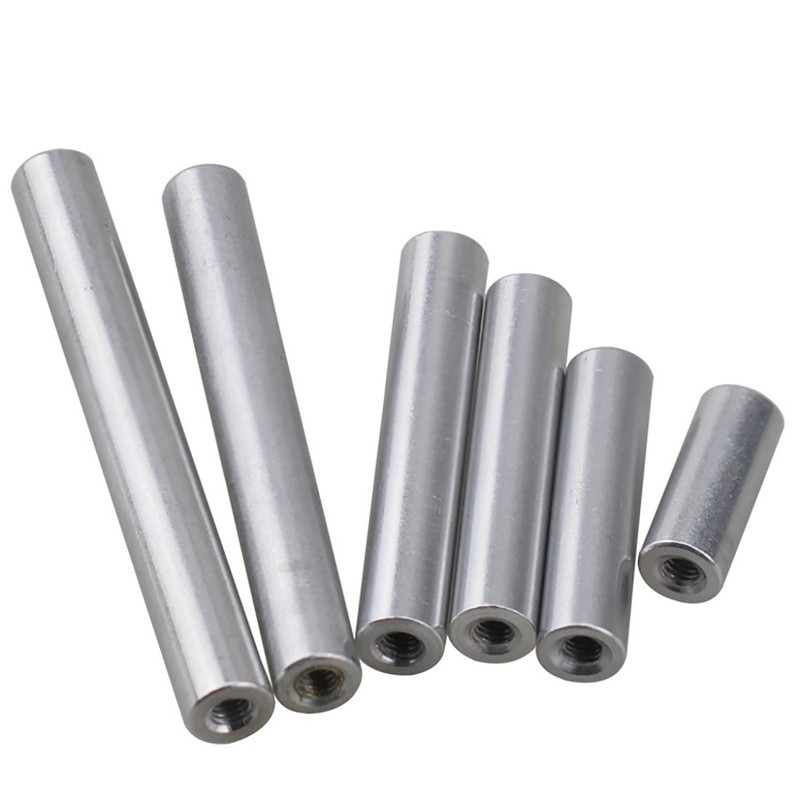 Aluminum Thread Sleeve Rod Bar Stud Round Connector Tube Long Nuts M6 M8 gallery