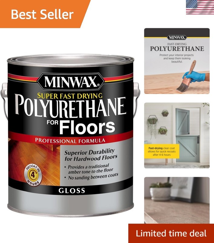 Professional Grade Fast Drying Polyurethane Wood Finish, Clear Gloss, 1 Gallon