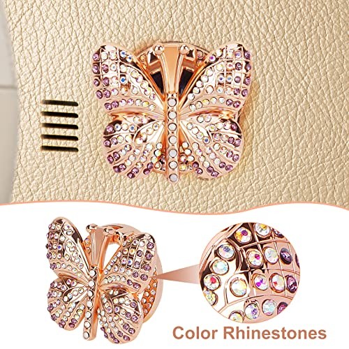 Car Start Stop Button Cover Butterfly Rhinestones Cute Ignition Rose Gold gallery