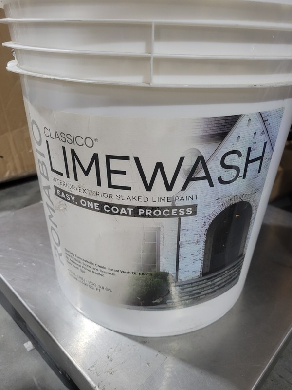 Romabio Classico Limewash Interior/Exterior Paint, Bianco White, 15L / 4gal