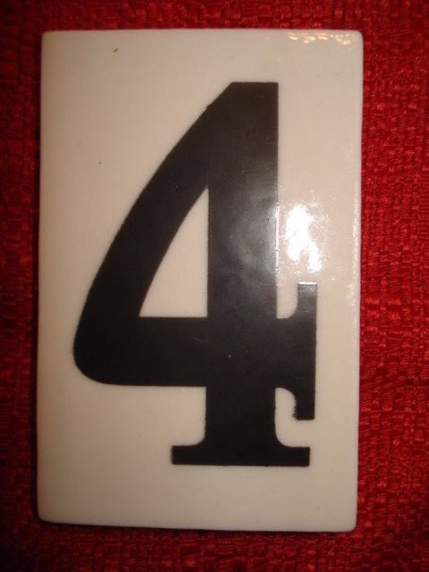 Ceramic Tile Curtis Development & MFG. CO. Address House Number 2 3/16" x 3.5" gallery