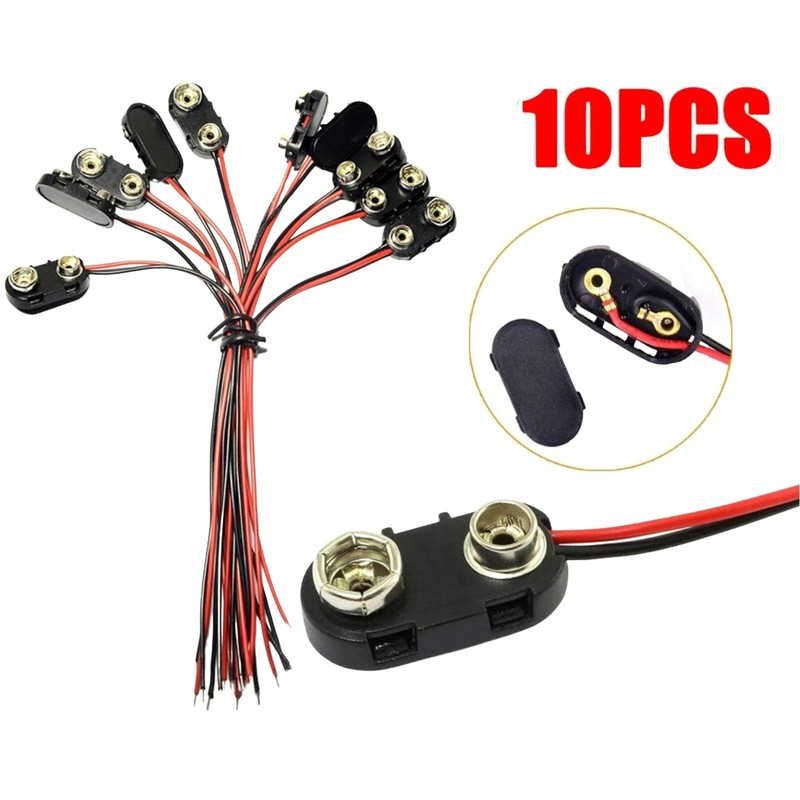 10PCS For Science Projects 9V Battery I-Type Clip Connector Hard Shell Accessory gallery