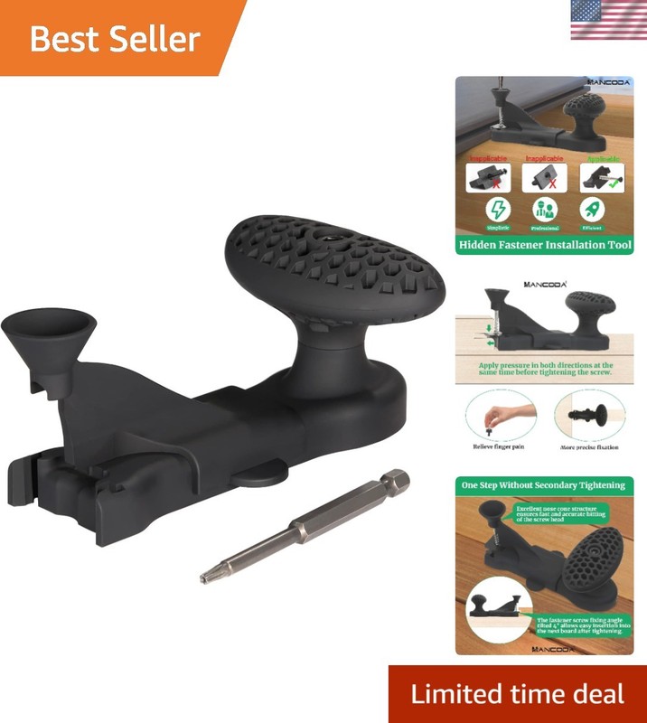 One-Step Hidden Fastener Tool for Quick Deck Installations with Star Drive Bit