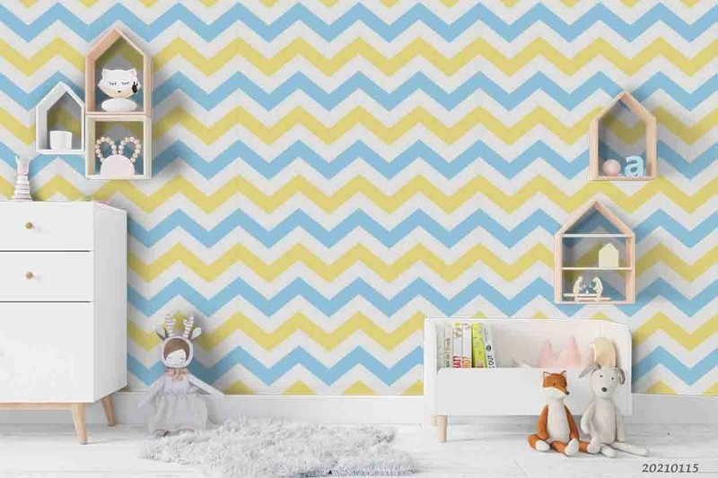 3D Colorful Wave Line Pattern Wall Murals Wallpaper Murals Wall Sticker 2 gallery