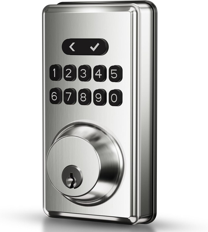 Keyless Entry Door Lock Deadbolt with Keypad, Digital Smart Locks with Code, ... gallery