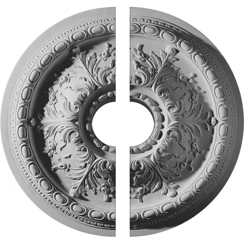 28 In. X 6 In. X 2-3/4 In. Stockport Urethane Ceiling Medallion, 2-Piece (Fits C