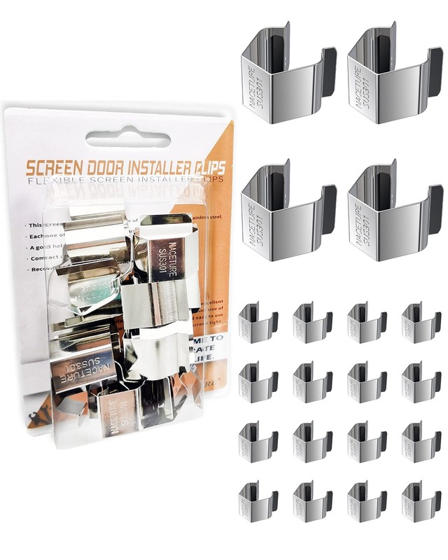 Screen Door Installer Clips – 20 Pieces for rescreening 20 Pack