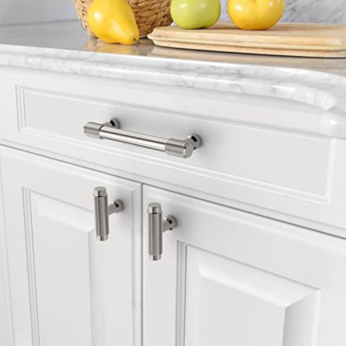 Pack Cabinets 2 Inch Length Single Hole T Bar Knob 10 Brushed Satin Nickel gallery