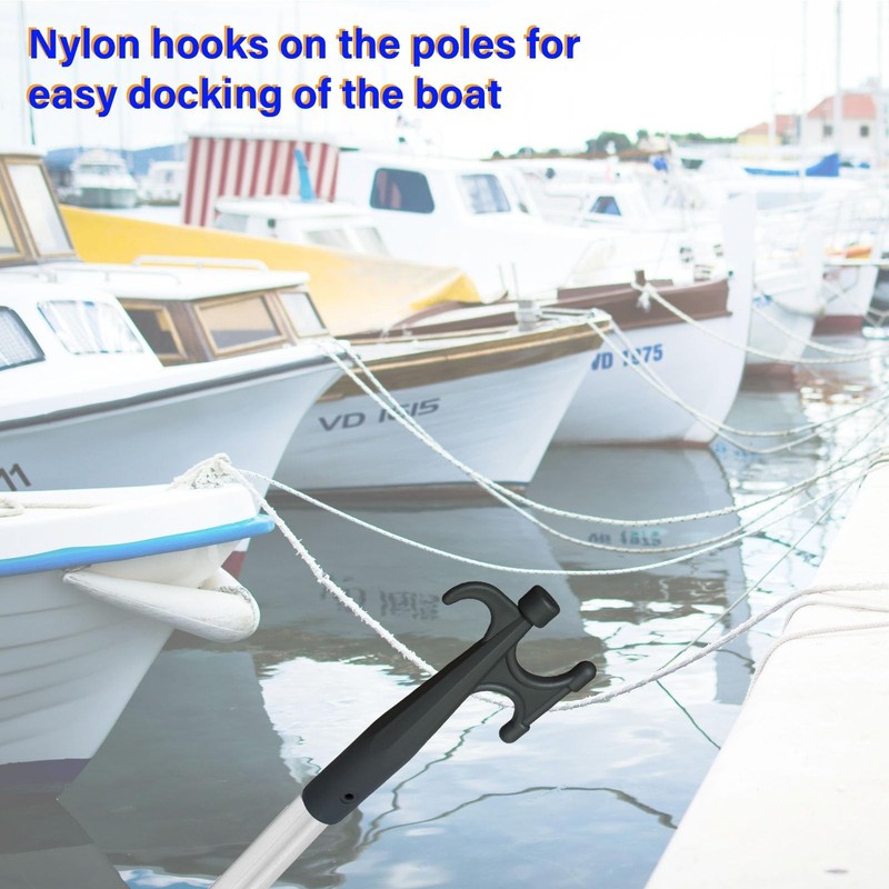 2PCS Nylon Boat Hook,Floating Extension Pole Attachments Push Pole Hook for B... gallery