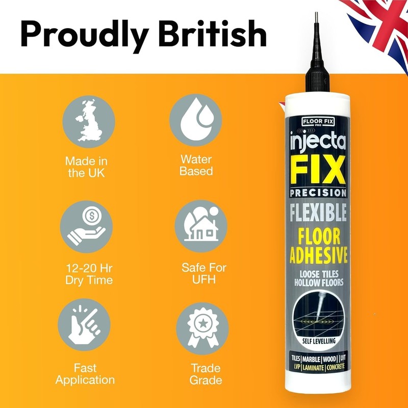 Extra Strength Tile Adhesive Kit - 4pk Liquid Repair Glue for Loose Floors gallery