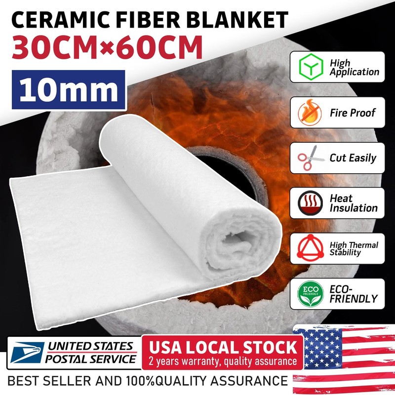10mm High-Temperature 2500℉ Ceramic Fiber Insulation Blanket For Glass Blowing