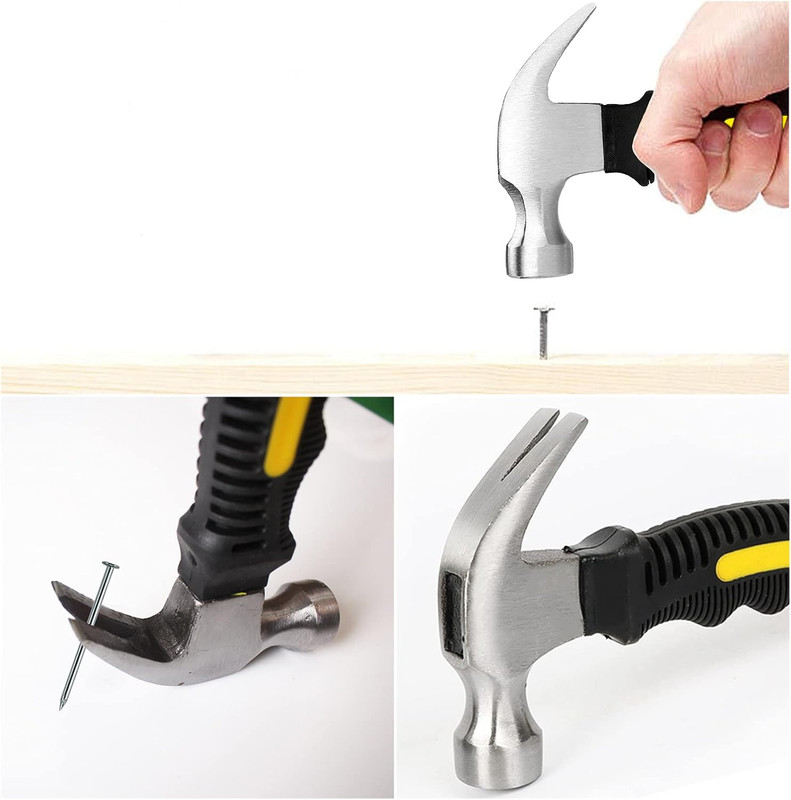 376Pcs Hardware Nails Assortment Kit with 8Oz Small Claw Hammer, Mini Hammer wit gallery